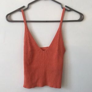 Orange cropped tank top